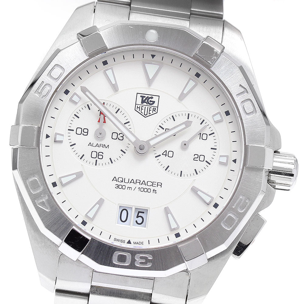 TAG HEUER Aqua racer WAY111Y.BA0928 alarm Silver Dial Quartz Men's Watch_917311