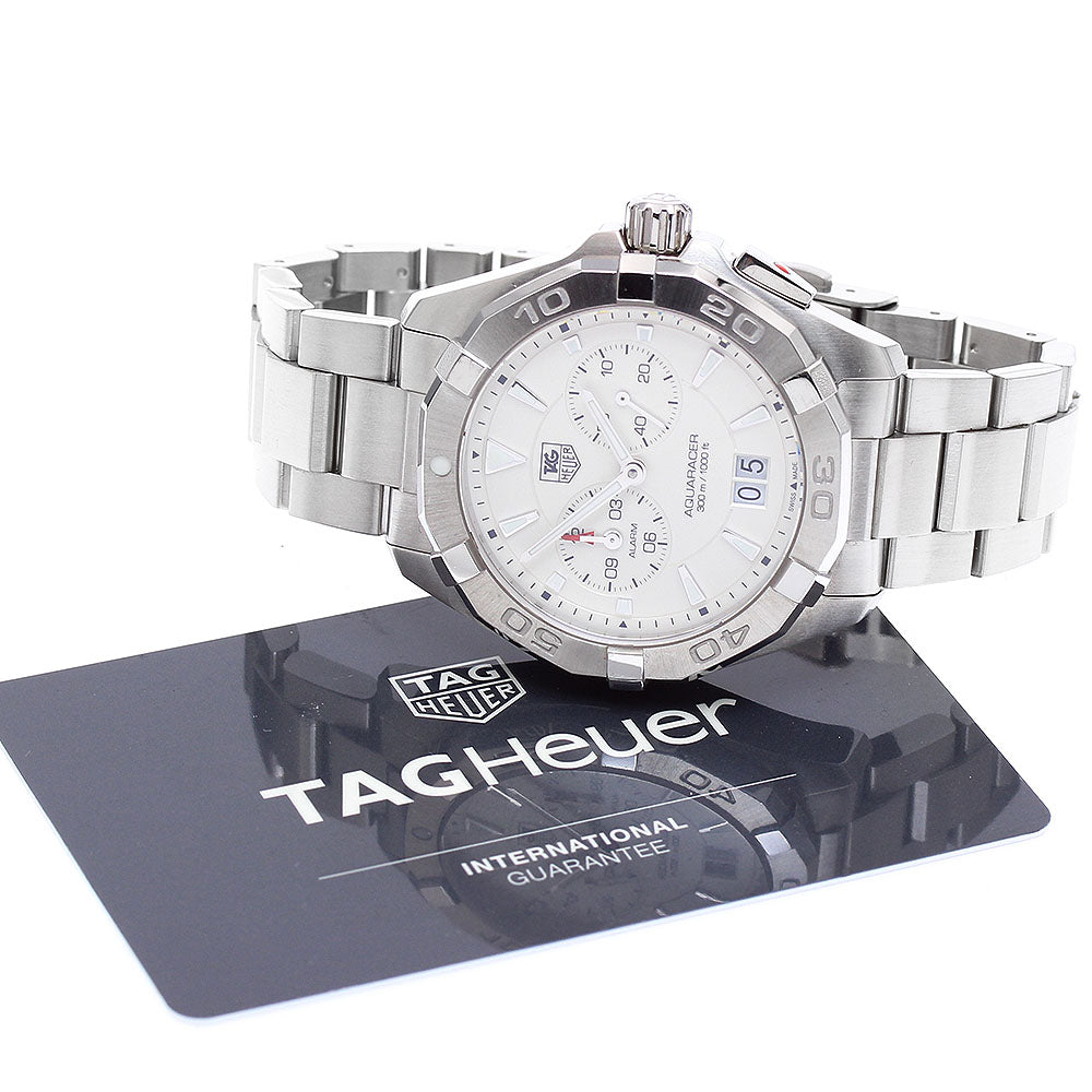 TAG HEUER Aqua racer WAY111Y.BA0928 alarm Silver Dial Quartz Men's Watch_917311