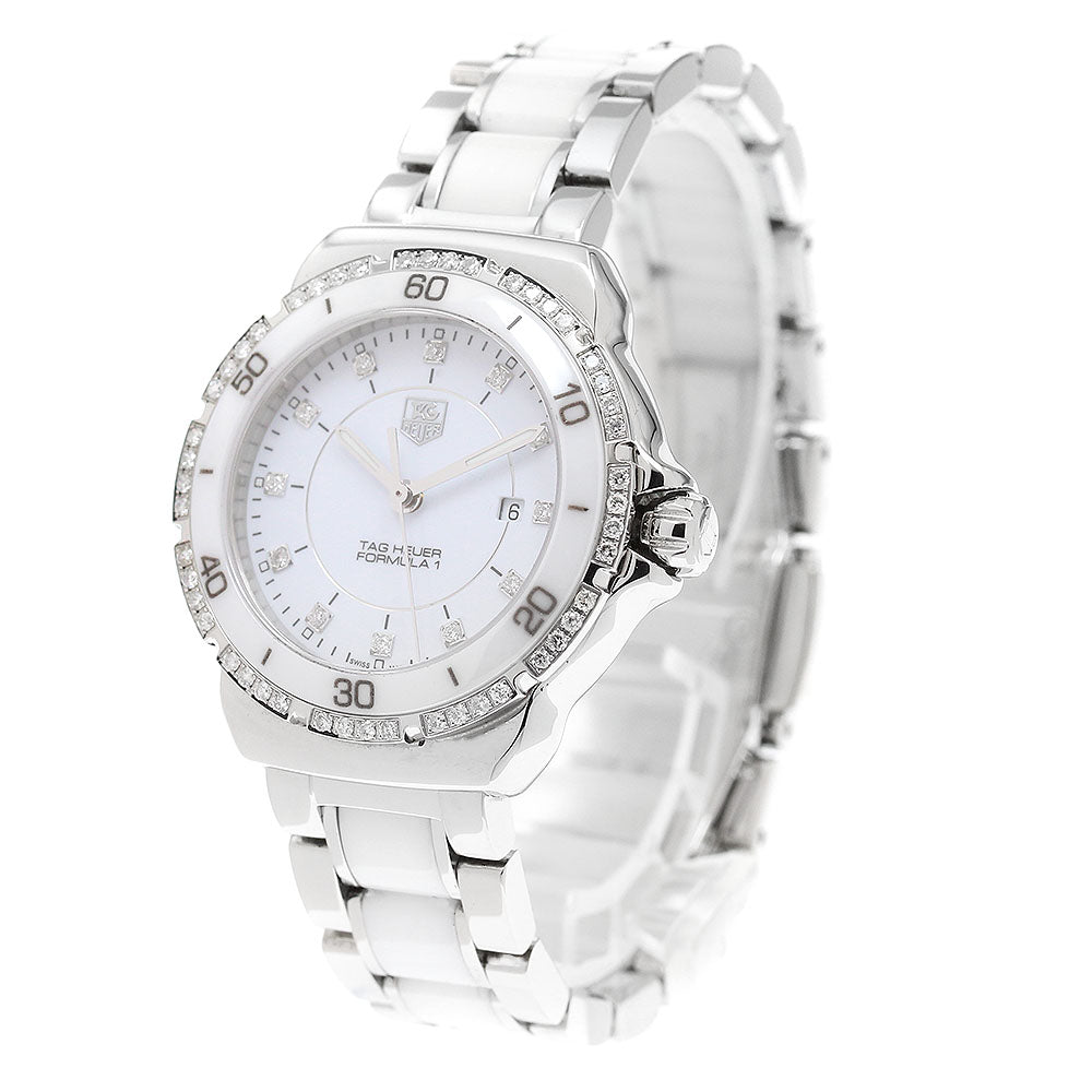 TAG HEUER Formula 1 WAH1313 12P diamond bezel white Dial Quartz Ladies_917320