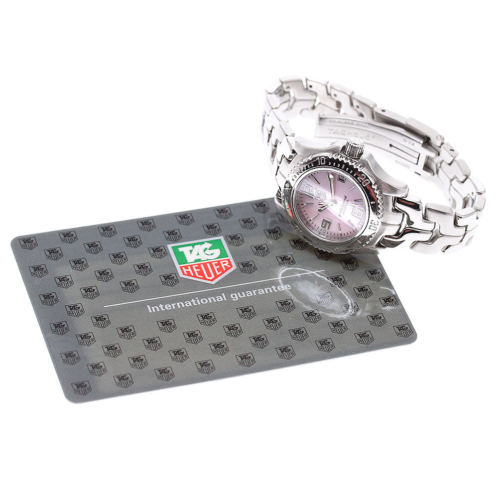 TAG HEUER Link WT141F Date Pink shell Dial Quartz Ladies Watch_917325