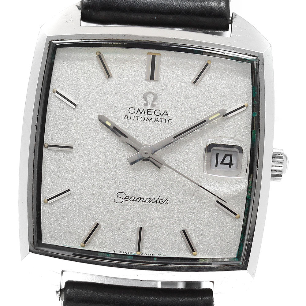 OMEGA Seamaster Date Square Silver Dial Automatic Men's Watch_917331