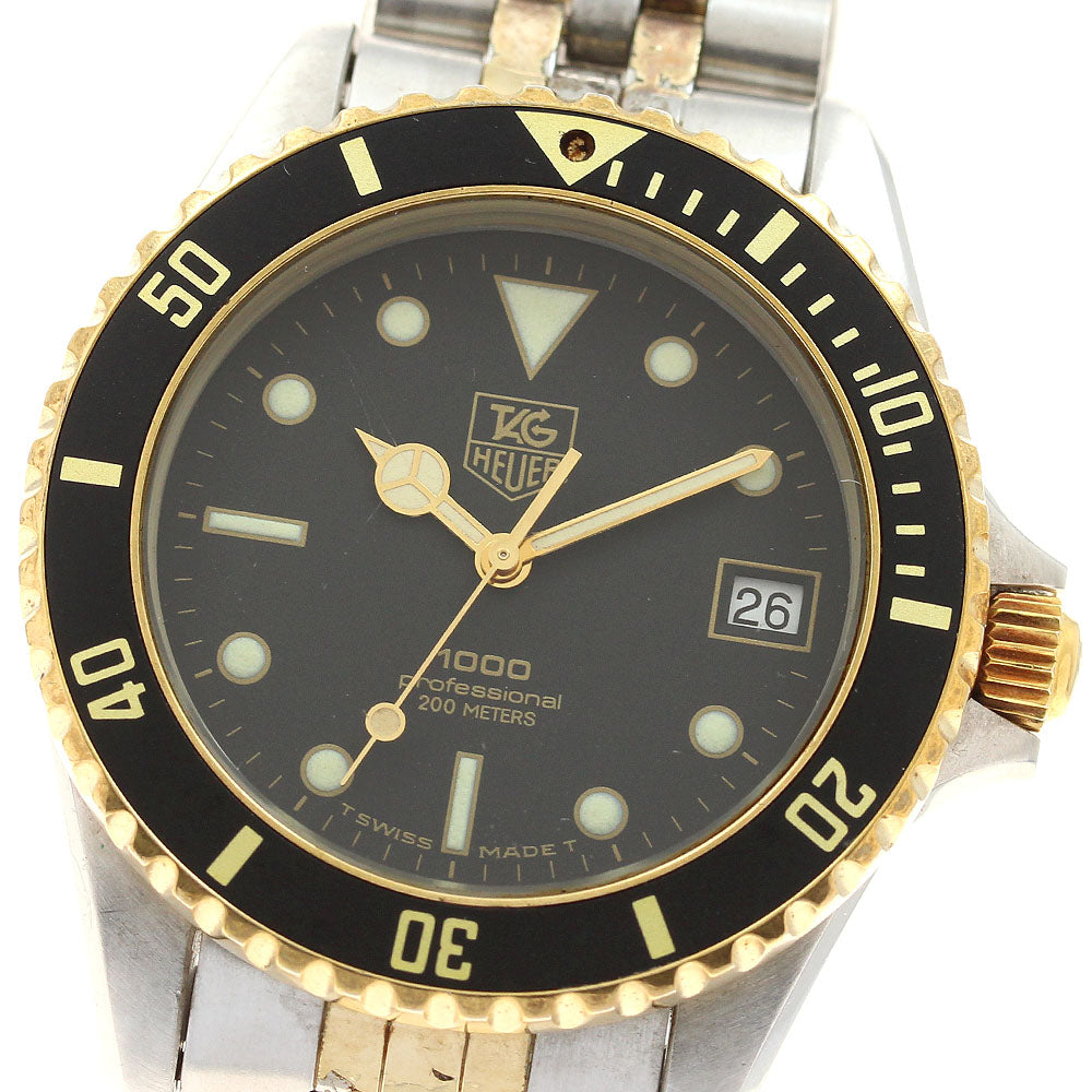 TAG HEUER 1000 Professional 980.020N Date black Dial Quartz Men's Watch_917334
