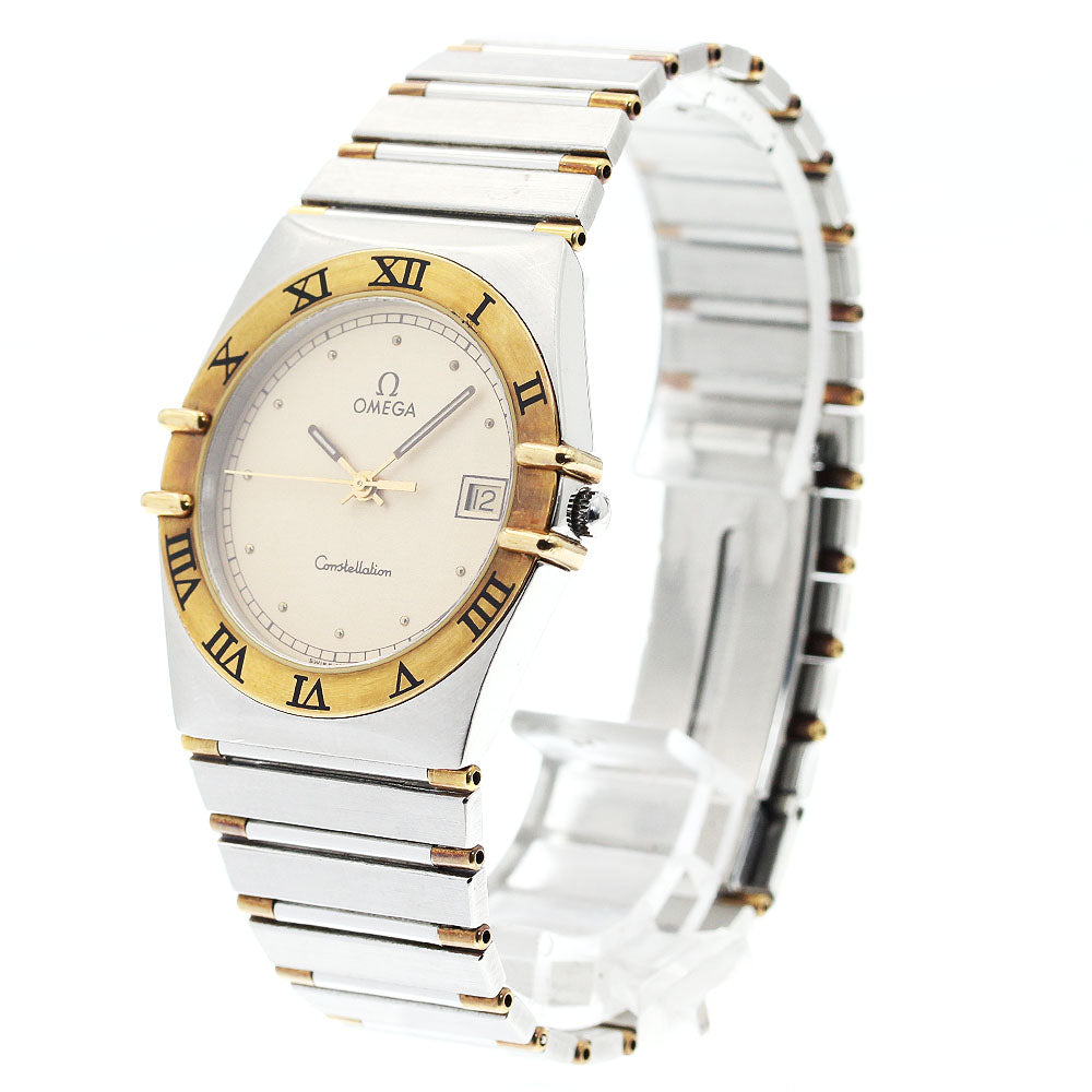 OMEGA Constellation 1210.10 YG bezel harf bar date Quartz Men's Watch_917337