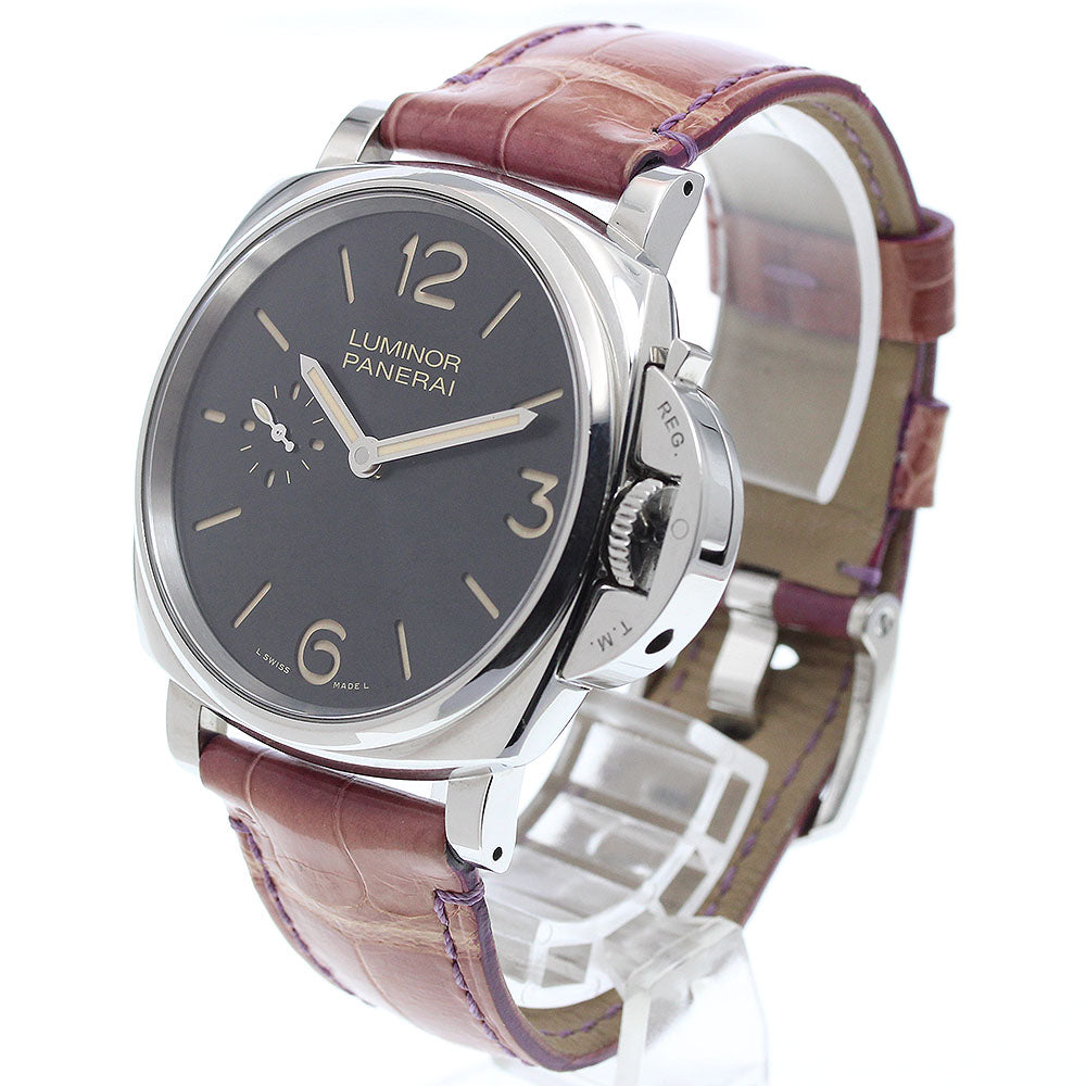PANERAI Luminor Due 3 Days Achaio PAM00676 black Dial Hand Winding Men's Watch_917381