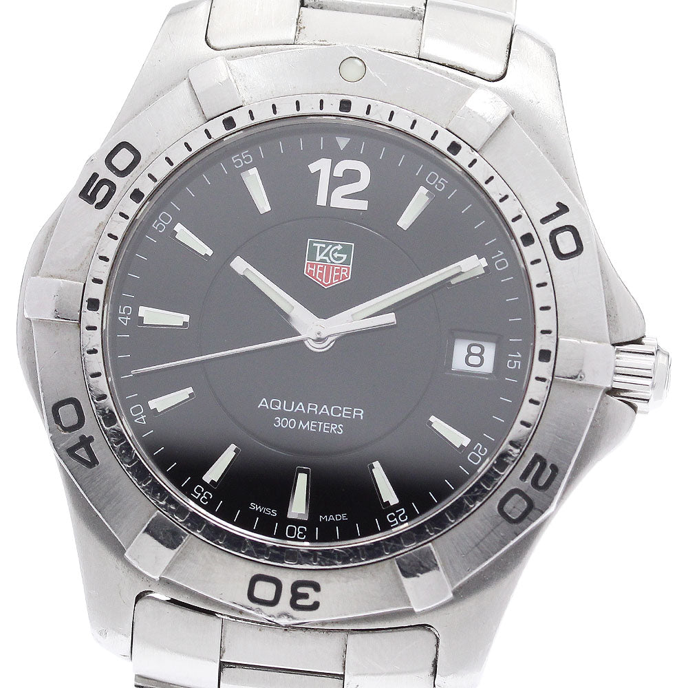 TAG HEUER Aqua racer WAF1110 Date black Dial Quartz Men's Watch_917390
