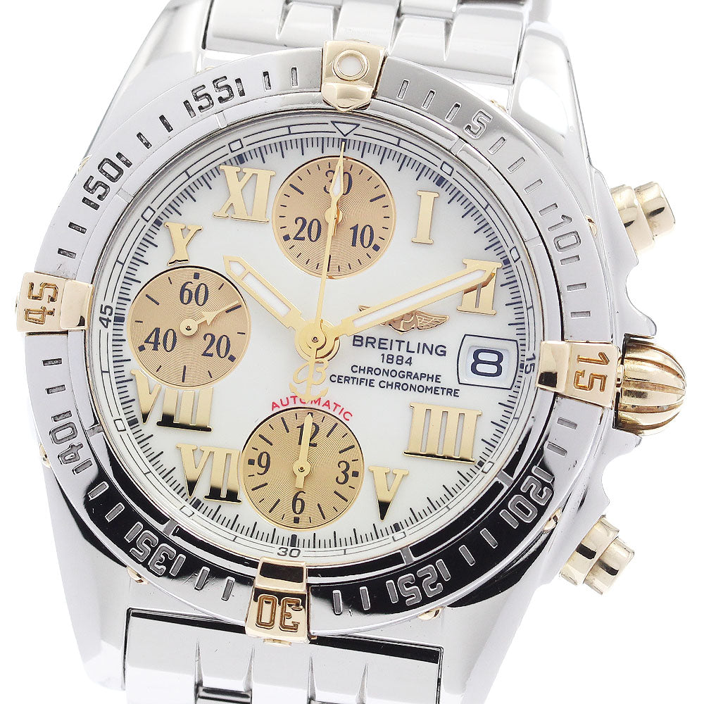 BREITLING Chrono cockpit B13358 Date White gold Dial Automatic Men's_917403