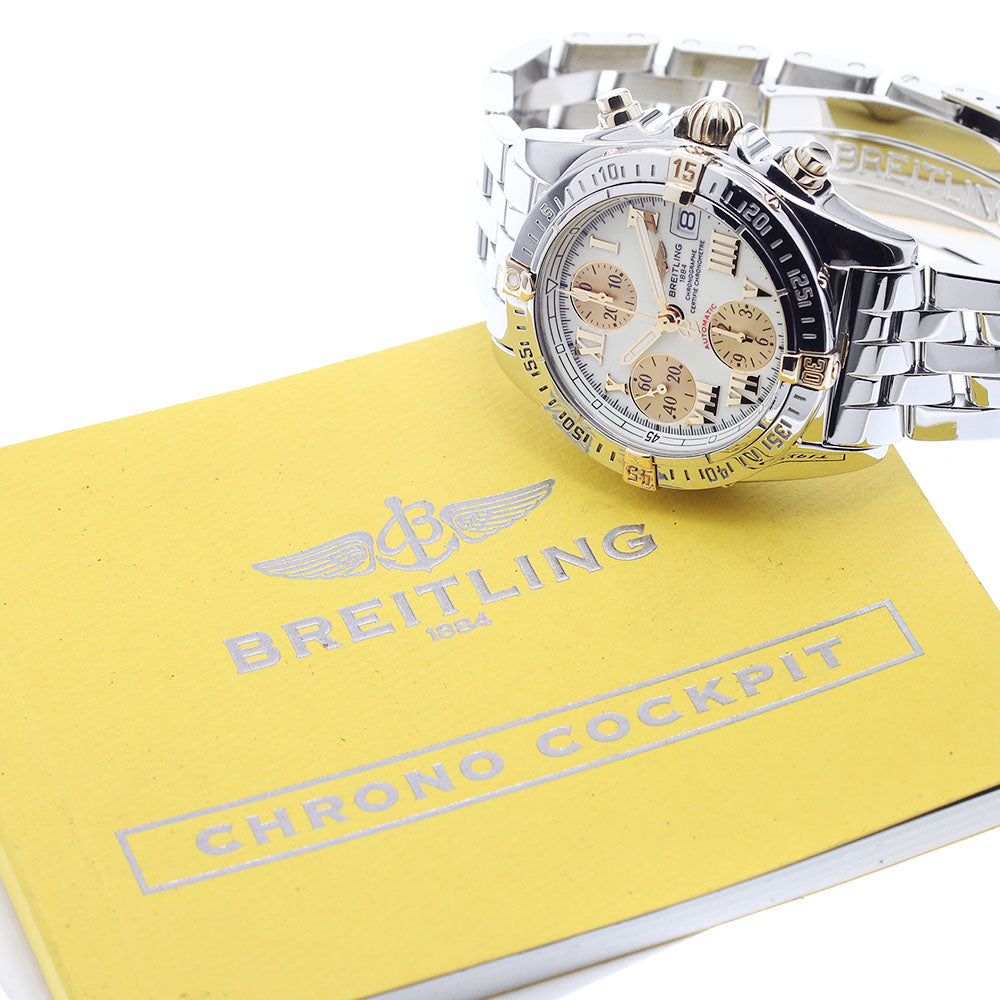 BREITLING Chrono cockpit B13358 Date White gold Dial Automatic Men's_917403