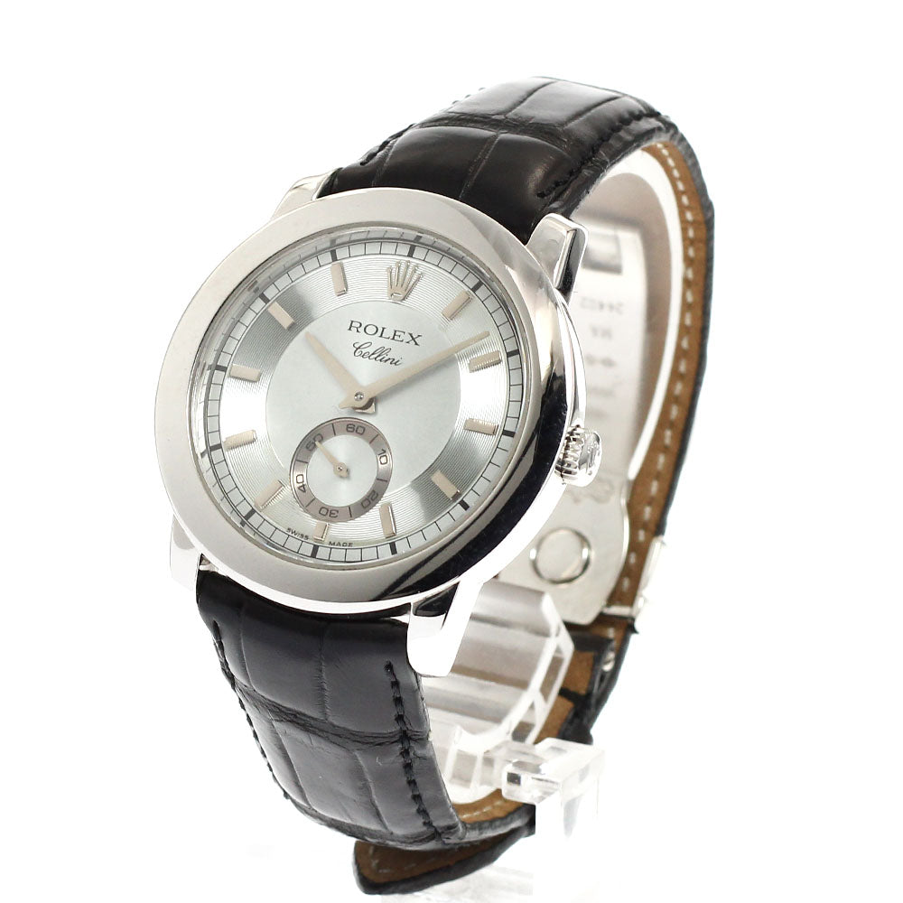 ROLEX Cellini Cellini 5241 PT950 Silver Dial Hand Winding Men's Watch_917420
