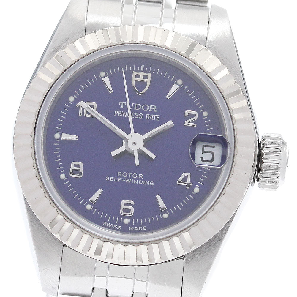 TUDOR Princess Date 92514 WG bezel blue Dial Automatic Ladies Watch_917425