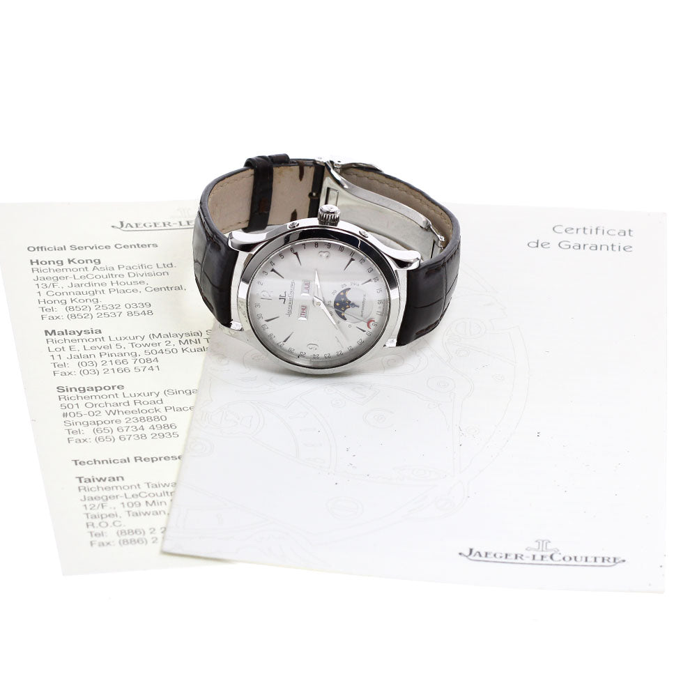 JAEGER-LECOULTRE Master control master moon 140.8.98.S/Q143842A Moon phase Silver Dial Automatic Men's Watch_917428