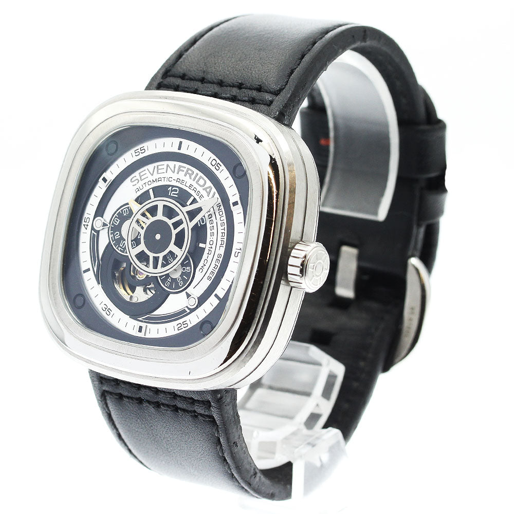 SEVENFRIDAY Industrial series SF-P1B Silver / Black Dial Automatic Men's Watch_917460