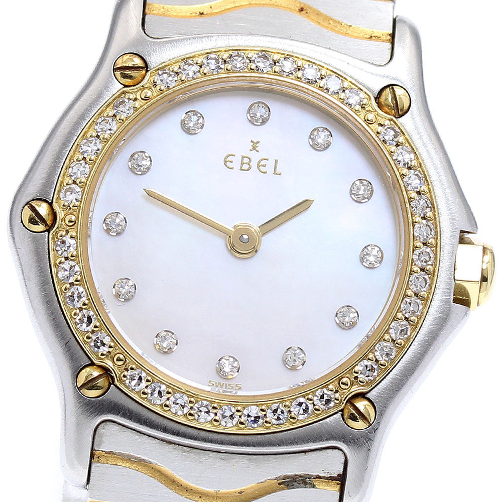 EBEL Sports classic 1057902 Diamond Bezel 12P Diamond White shell Dial Quartz Ladies Watch_917463