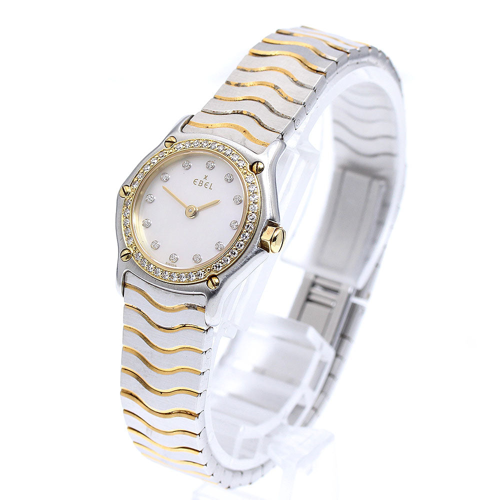 EBEL Sports classic 1057902 Diamond Bezel 12P Diamond White shell Dial Quartz Ladies Watch_917463