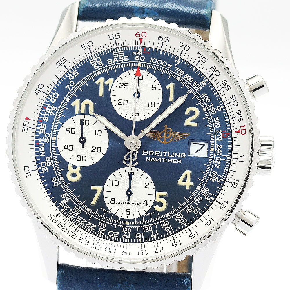 BREITLING Old Navitimer A13022 Chronograph Navy Dial Automatic Men's_917351