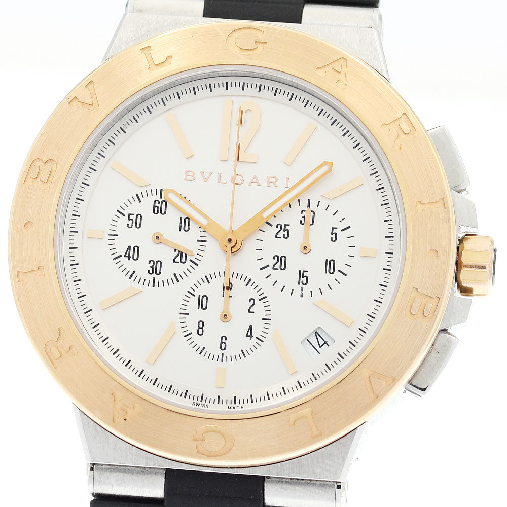 BVLGARI Diagono Verochissimo DG41SPGCH white Dial Automatic Men's Watch_917516