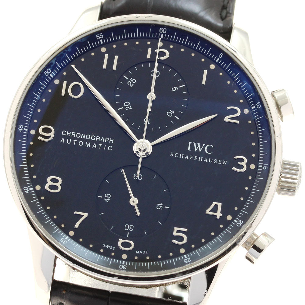 IWC SCHAFFHAUSEN Portugese IW371447 Chronograph black Dial Automatic Men's Watch_917546