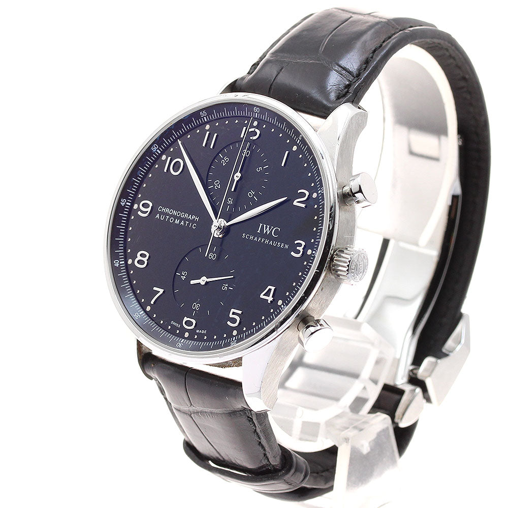 IWC SCHAFFHAUSEN Portugese IW371447 Chronograph black Dial Automatic Men's Watch_917546
