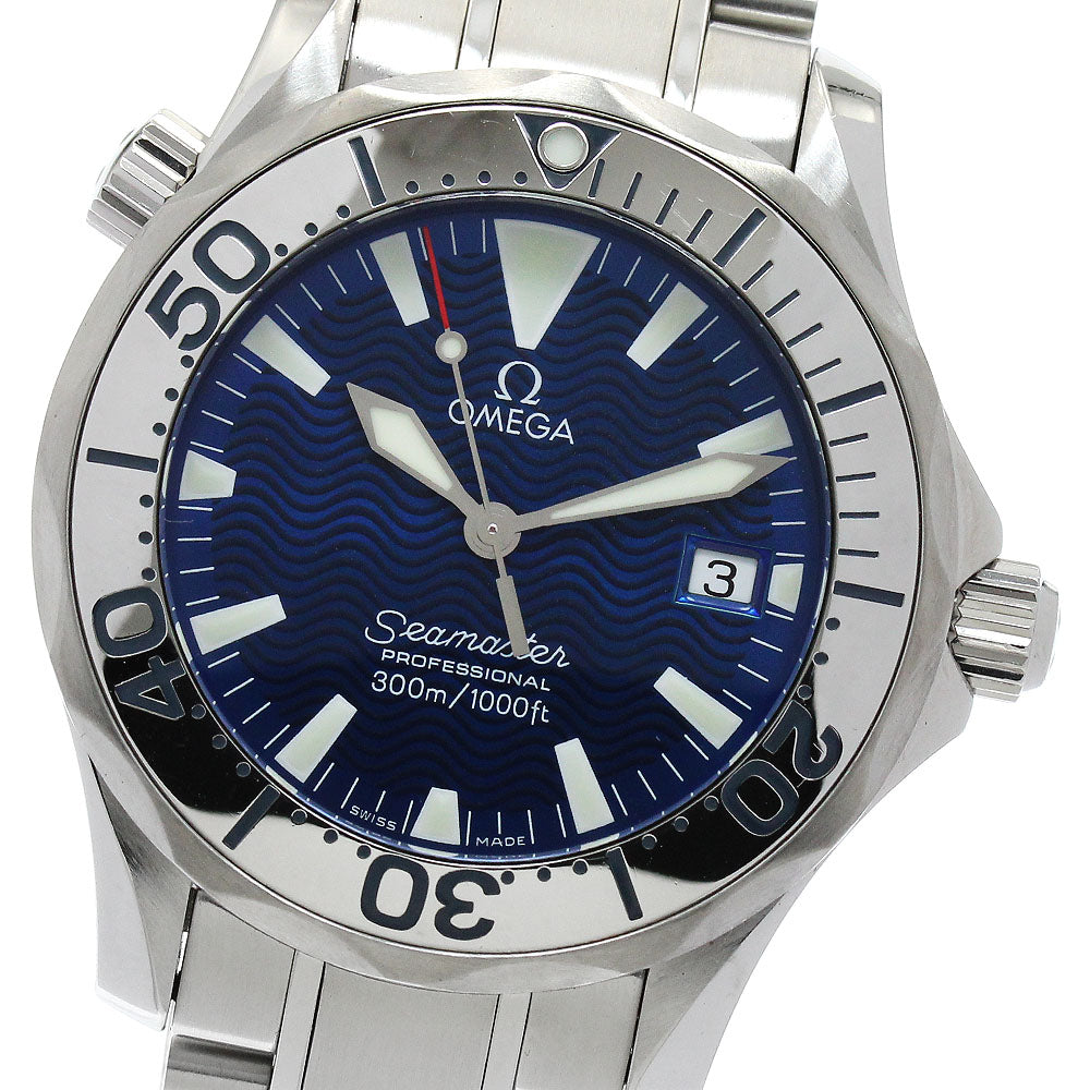 OMEGA Seamaster300 2263.80 Date blue Dial Quartz Boy's Watch_917552