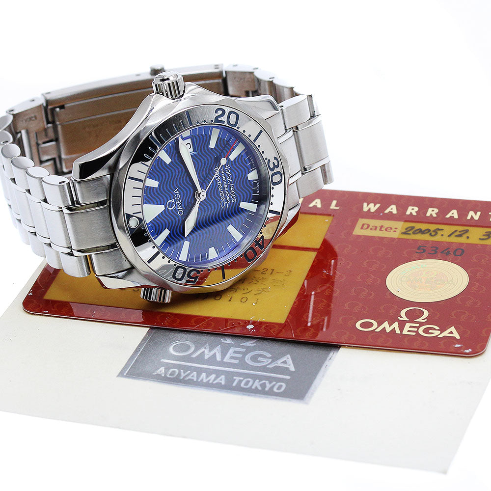 OMEGA Seamaster300 2263.80 Date blue Dial Quartz Boy's Watch_917552