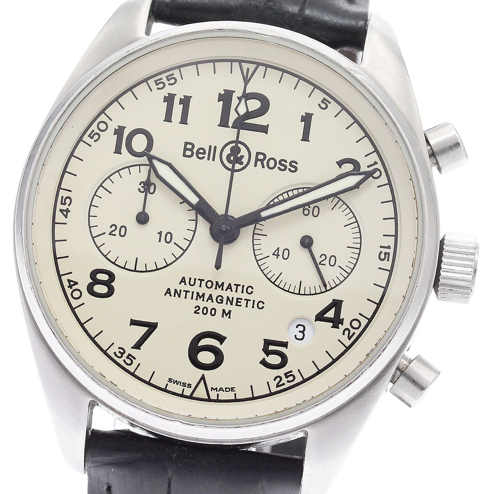 Bell＆Ross vintage 126.A Date Chronograph beige Dial Automatic Men's Watch_917574