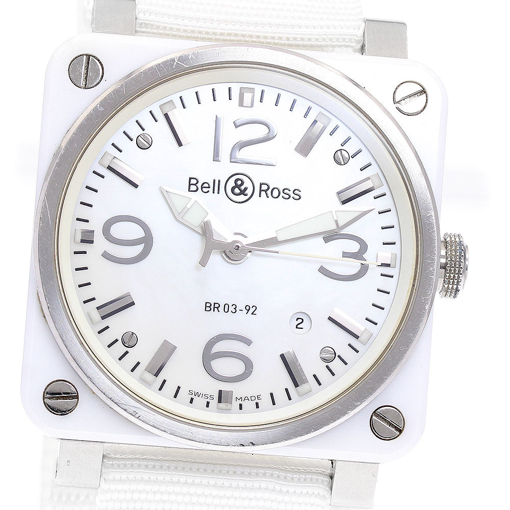 Bell＆Ross Aviation Altimeter BR03-92 Date White shell Dial Automatic Men's Watch_917581