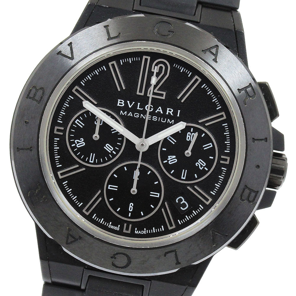 BVLGARI Diagono Magnesium DG42SMCCH Date Chronograph black Dial Automatic Men's Watch_917584