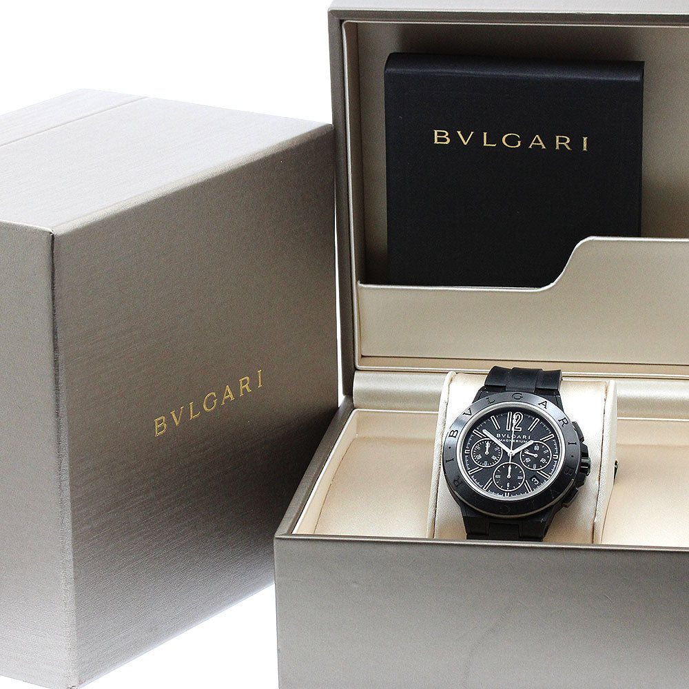 BVLGARI Diagono Magnesium DG42SMCCH Date Chronograph black Dial Automatic Men's Watch_917584