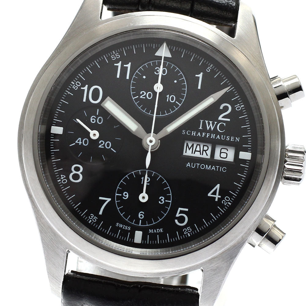 IWC SCHAFFHAUSEN Pilot Watch Freegar IW370603 Day-Date Chronograph black Dial Automatic Men's Watch_917592