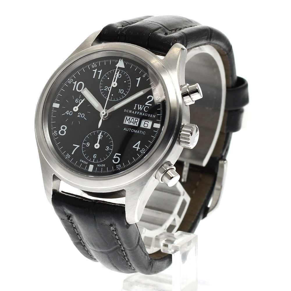 IWC SCHAFFHAUSEN Pilot Watch Freegar IW370603 Day-Date Chronograph black Dial Automatic Men's Watch_917592