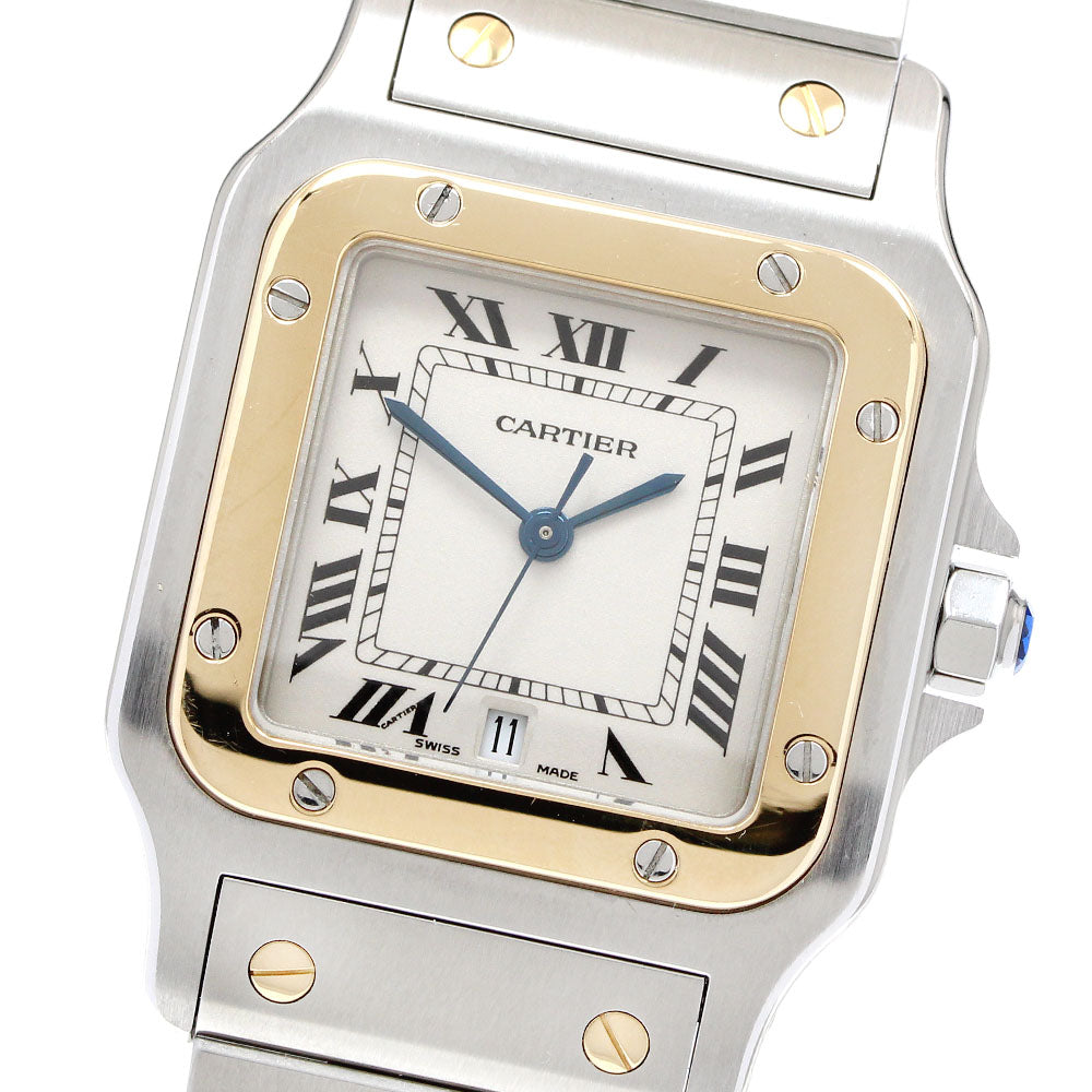 CARTIER Santos GalbeeLM W20011C4 Date Beige Dial Quartz Men's Watch_917603