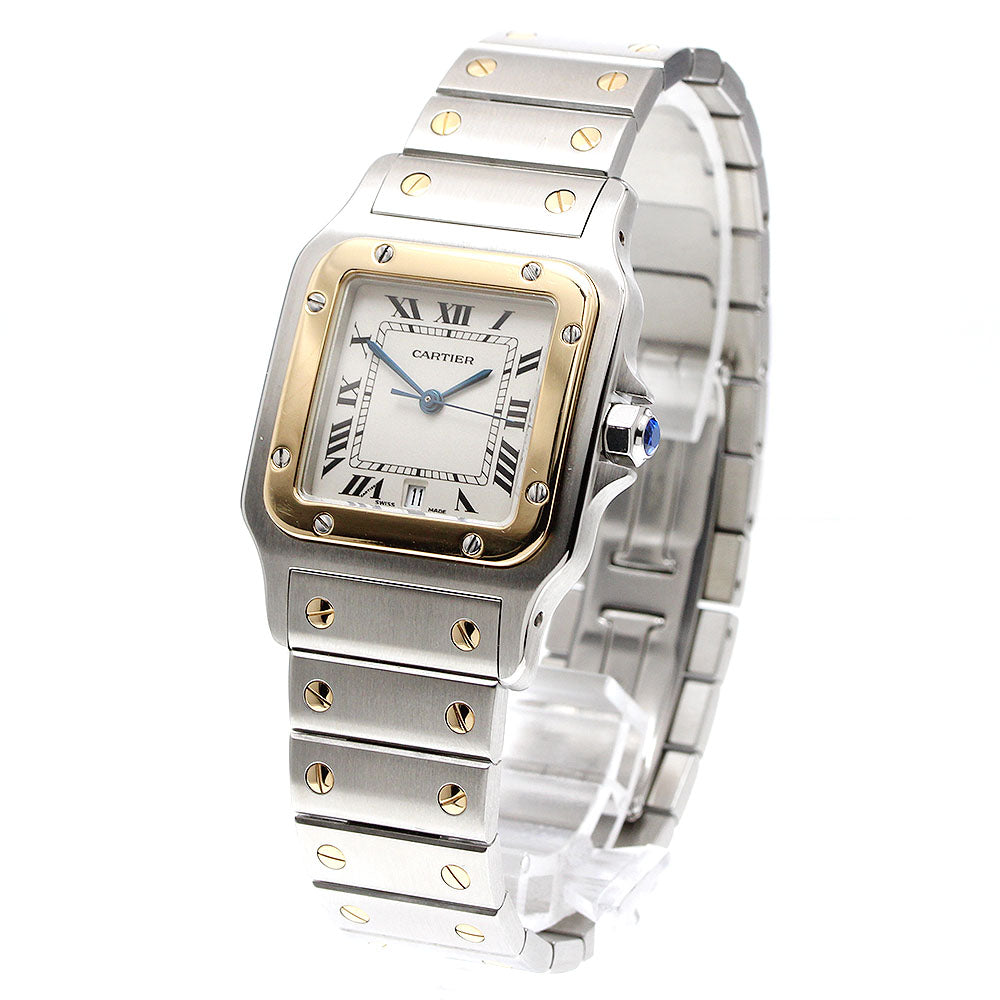 CARTIER Santos GalbeeLM W20011C4 Date Beige Dial Quartz Men's Watch_917603