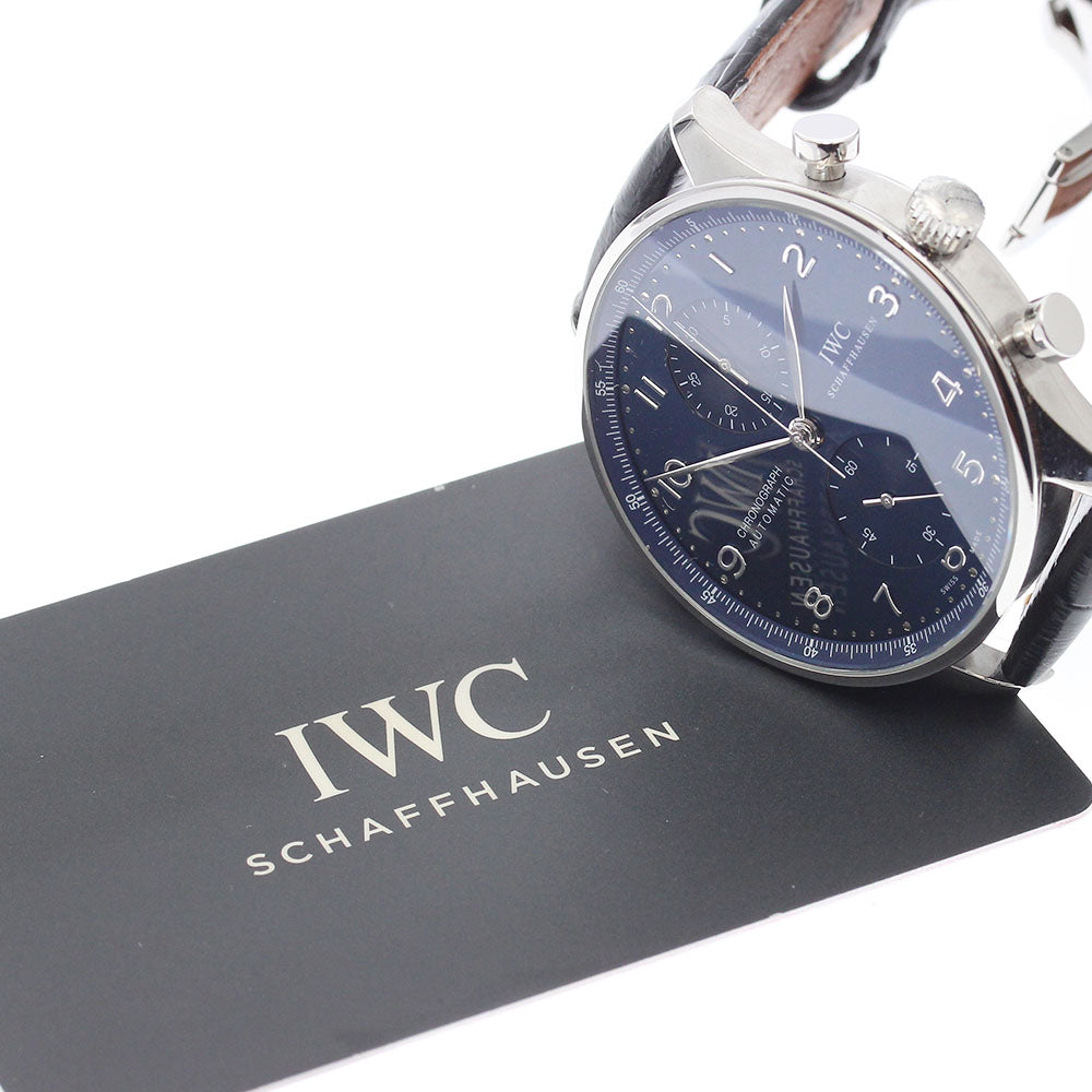 IWC SCHAFFHAUSEN Portugese IW371491 Chronograph blue Dial Automatic Men's Watch_917609