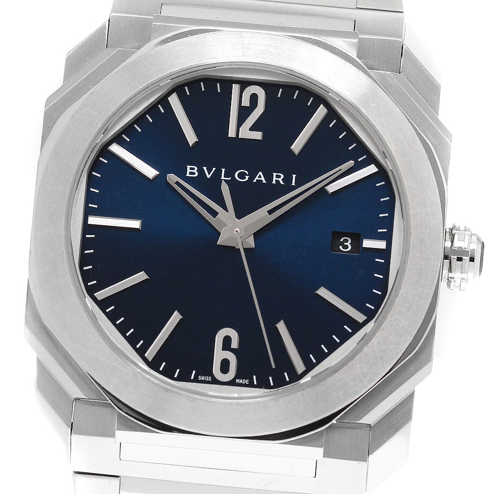 BVLGARI Octo Solo Tempo BGO38S Date Navy Dial Automatic Men's Watch_917622