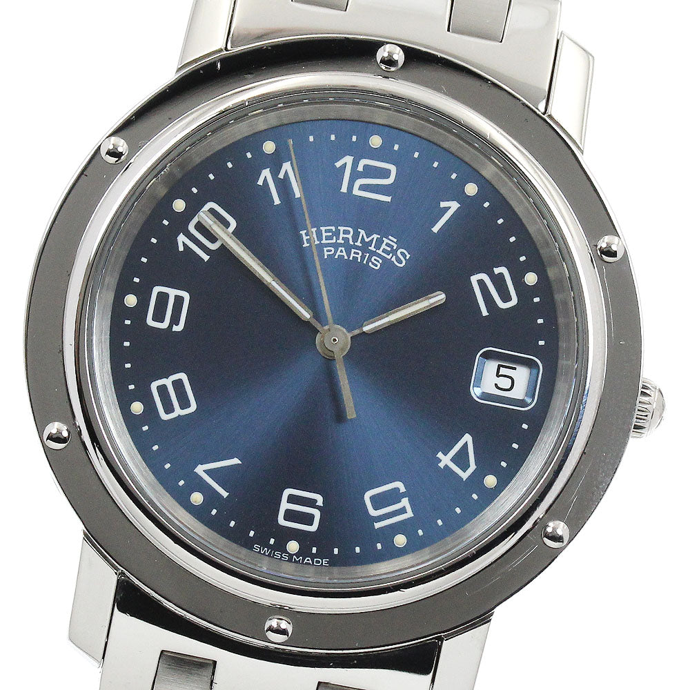 HERMES Clipper CL6.710 Date Navy Dial Quartz Men's Watch_917637
