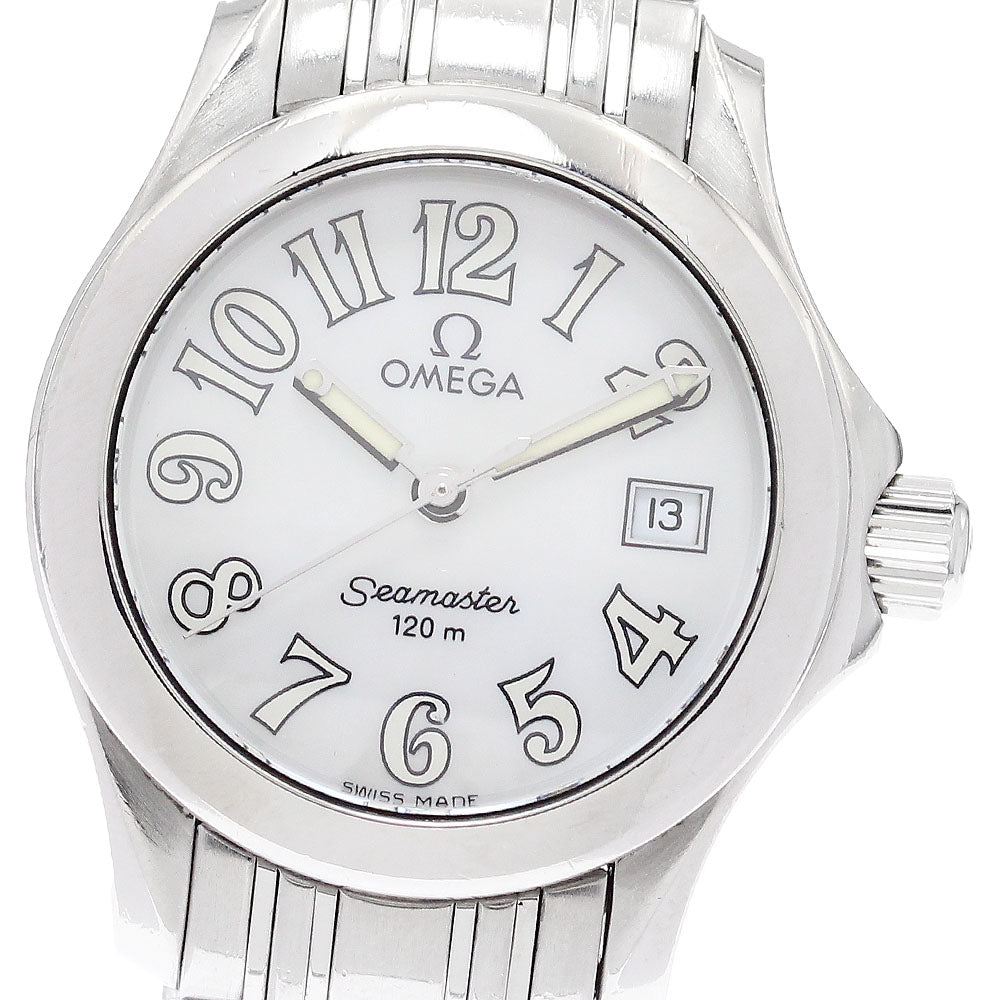 OMEGA Seamaster120 2581.70 Date White shell Dial Quartz Ladies Watch_917639