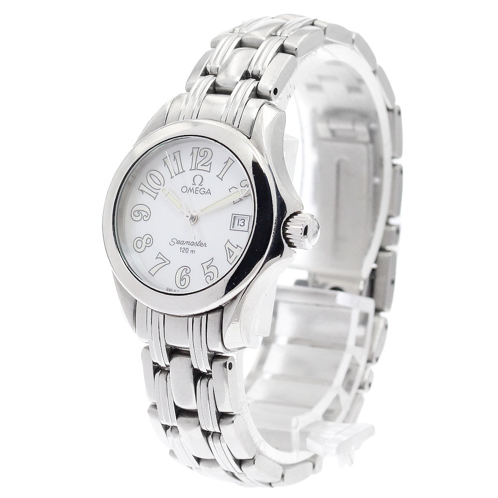 OMEGA Seamaster120 2581.70 Date White shell Dial Quartz Ladies Watch_917639