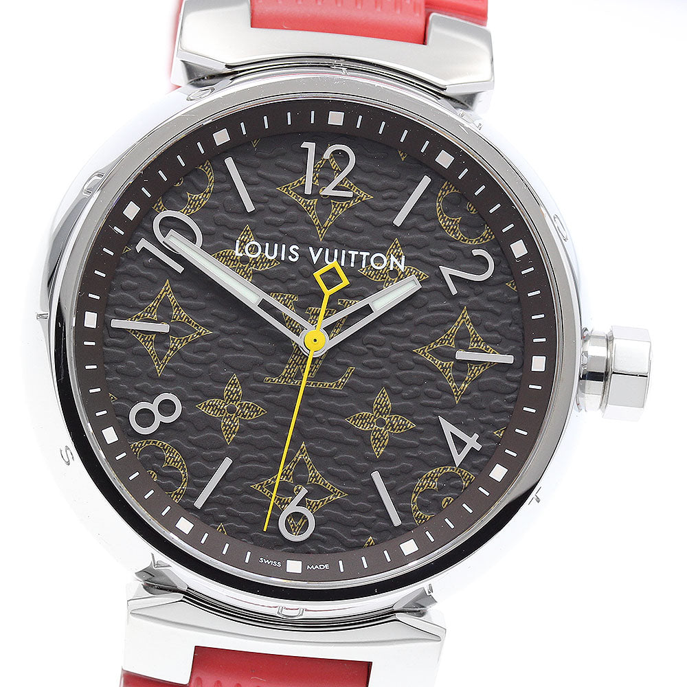 LOUIS VUITTON Tambour QA072 Monogram Brown Dial Quartz Men's Watch_917640