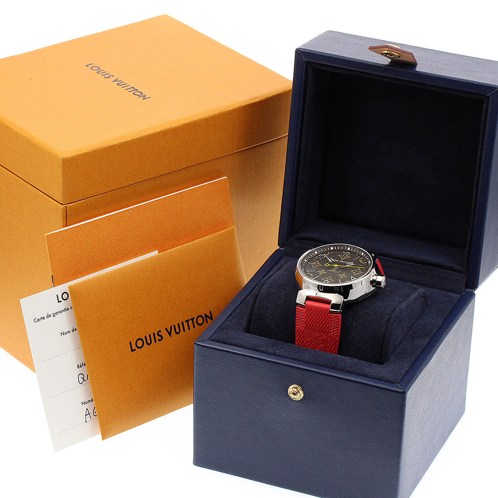 LOUIS VUITTON Tambour QA072 Monogram Brown Dial Quartz Men's Watch_917640
