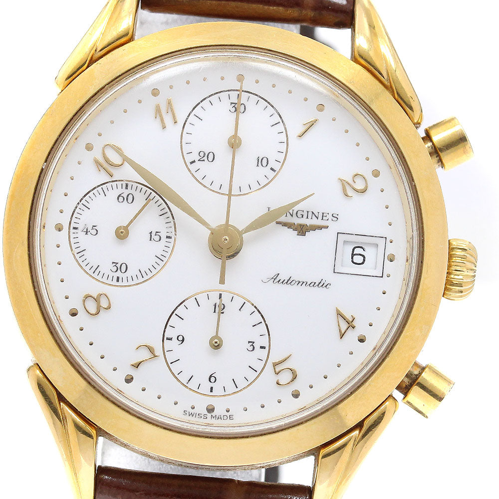 LONGINES L4.642.2 Date Chronograph white Dial Automatic Men's Watch_917648