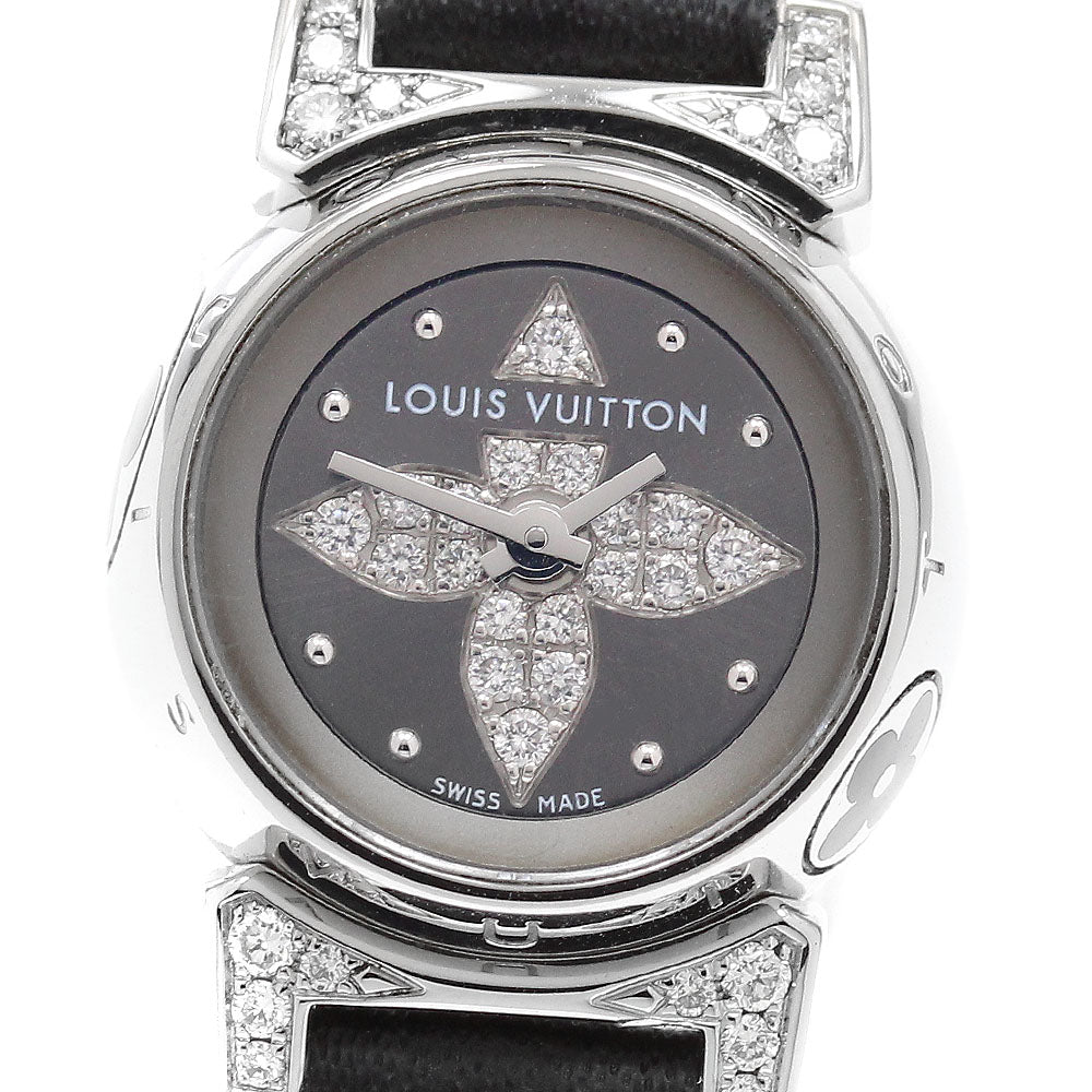 LOUIS VUITTON Tambour bijou Q151K diamond gray Dial Quartz Ladies Watch_917655