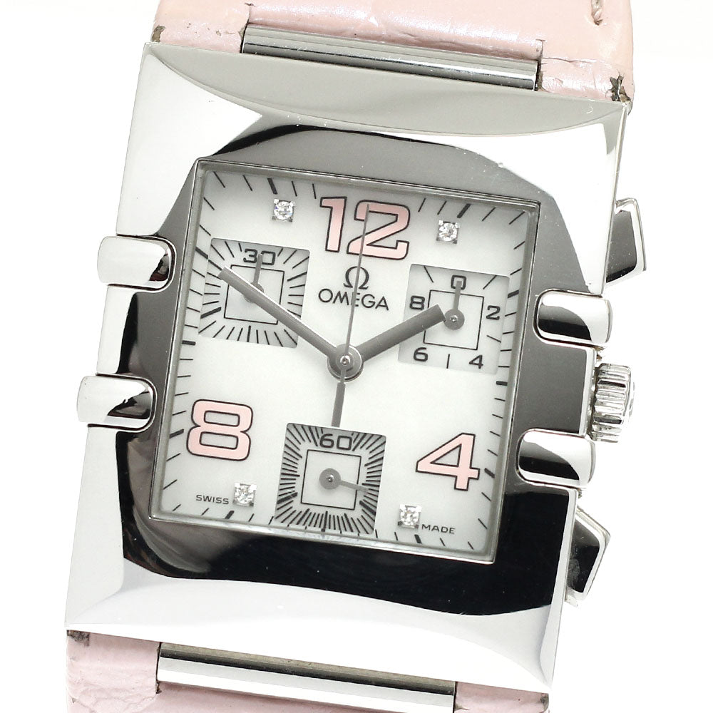 OMEGA Constellation Carre Quadra 1841.70.34 4P diamond white shell dial White shell Dial Quartz Ladies Watch_917670