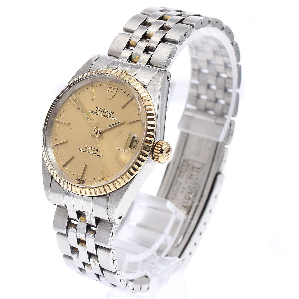 TUDOR Prince Oyster Date 75403N Cal.2824-2 YG bezel gold Dial Automatic Boy's Watch_917735