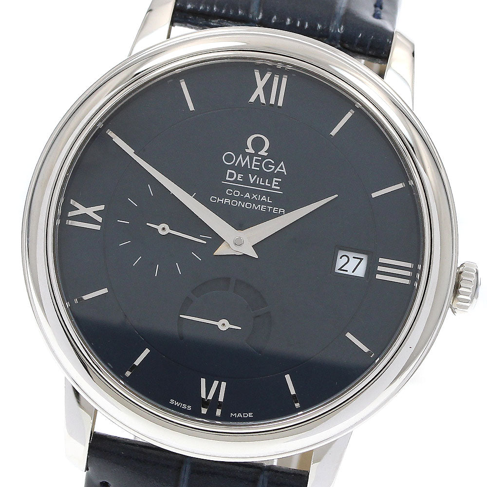 OMEGA De Ville Prestige 424.13.40.21.03.001 Power reserve Navy Dial Automatic Men's Watch_917758
