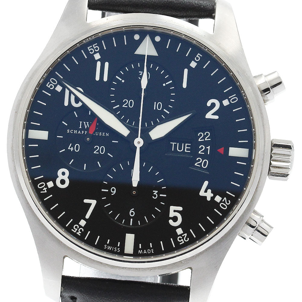 IWC SCHAFFHAUSEN Pilot watch IW377701 Chronograph day date AT Men's_917808