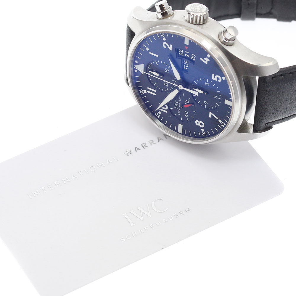 IWC SCHAFFHAUSEN Pilot watch IW377701 Chronograph day date AT Men's_917808