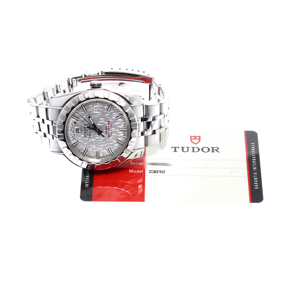 TUDOR Classic Date Day 23010 Silver Dial Automatic Men's Watch_917818