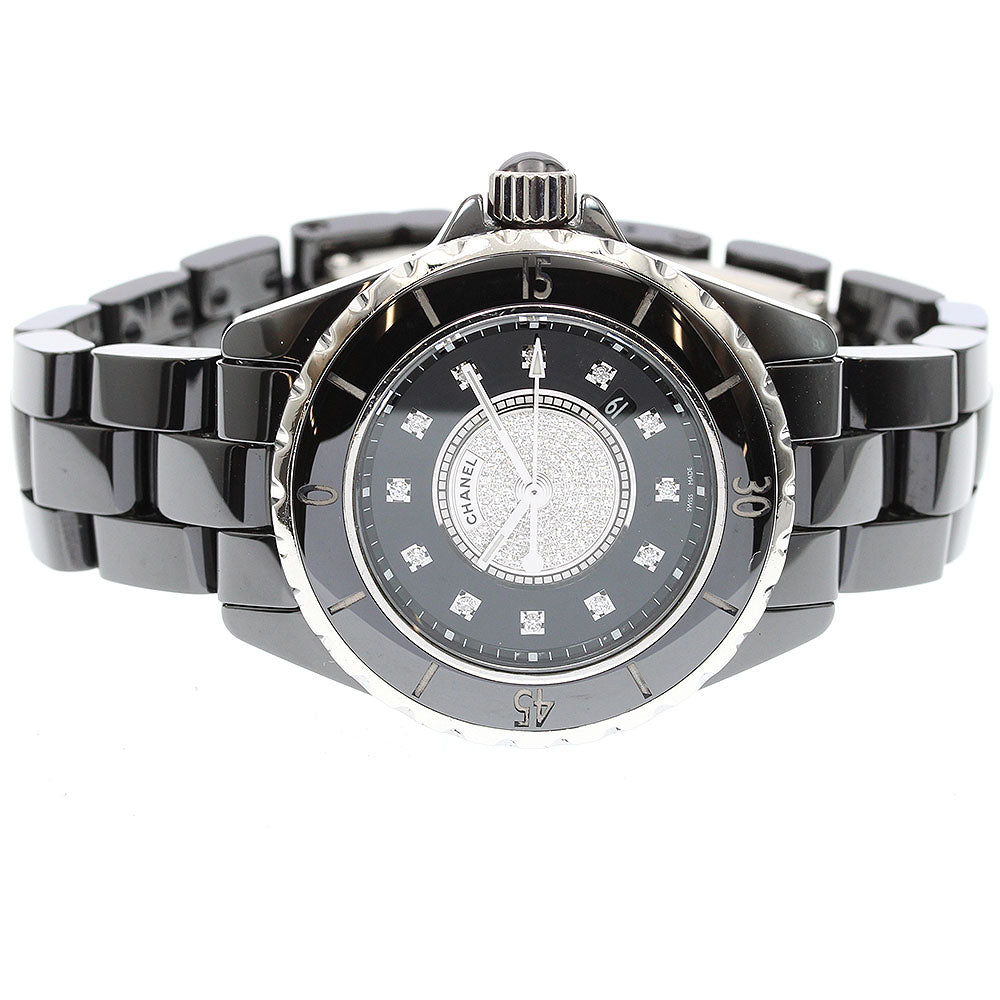 CHANEL J12 H2122 Black ceramic 12P center diamond Quartz Ladies Watch_917821
