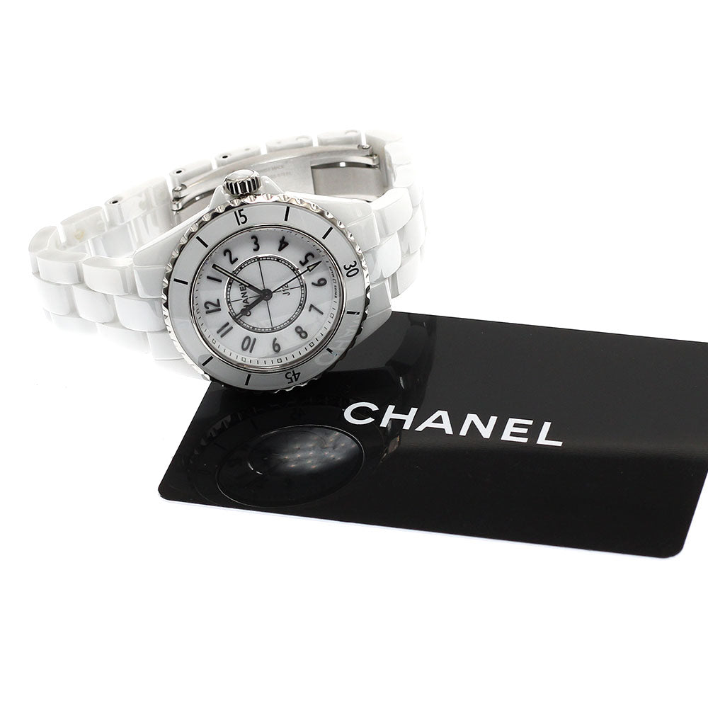 CHANEL J12 H5698 White Ceramic white Dial Quartz Ladies Watch_917825