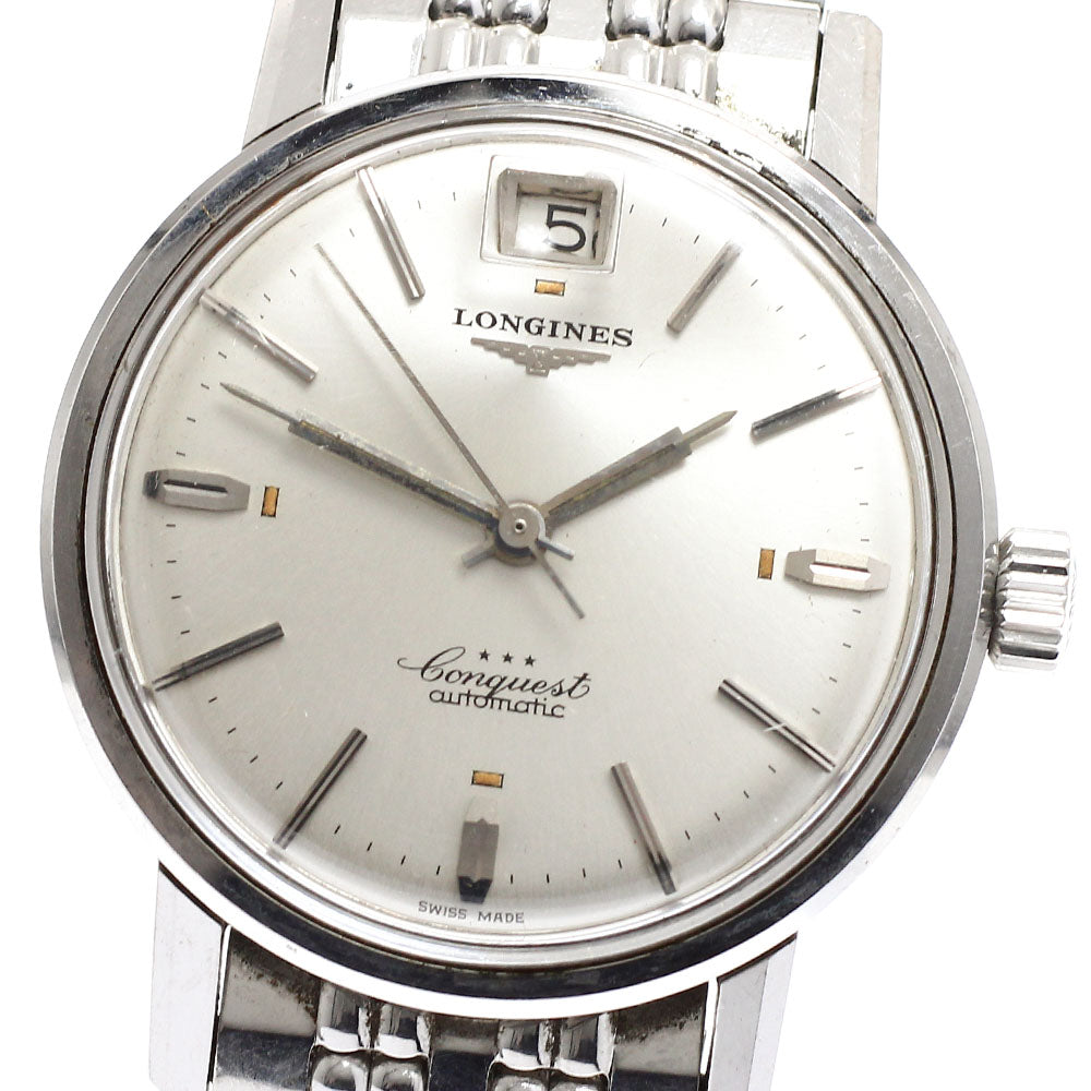 LONGINES Conquest Cal.291 Date Silver Dial Automatic Men's Watch_918147