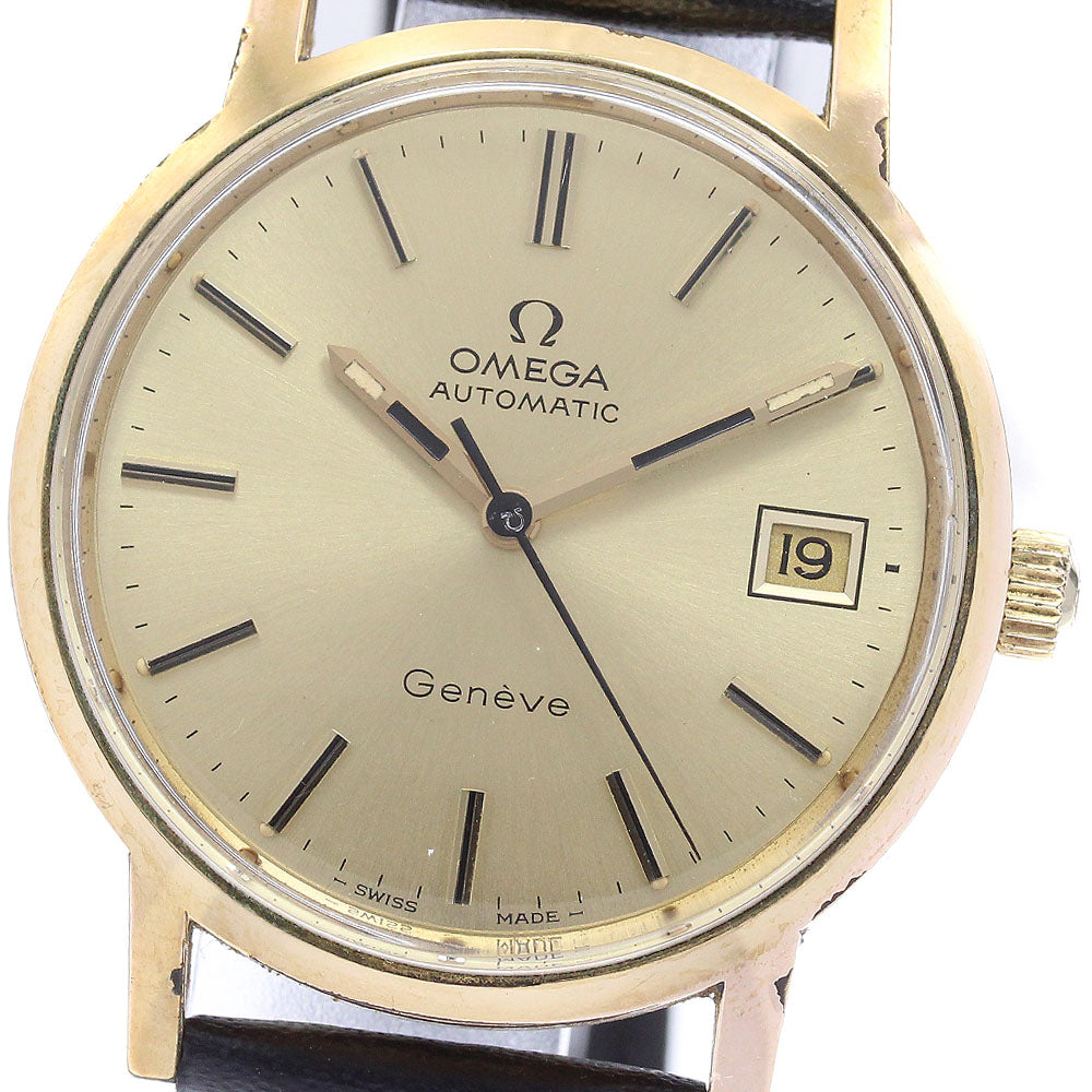 OMEGA Geneve 166.0153 Date Cal.1012 gold Dial Automatic Men's Watch_918152